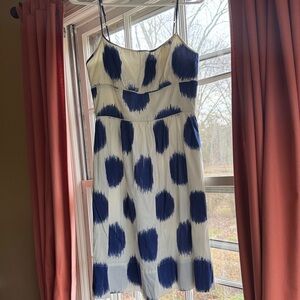 Kate Spade Blue and White Polka Dot Mini Dress